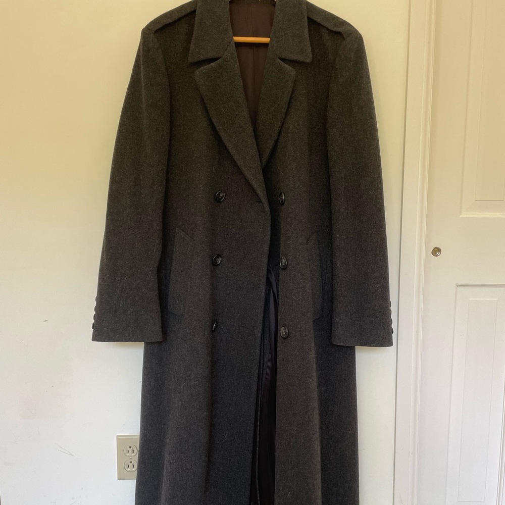 London Fog Charcoal Trench Coat Vintage